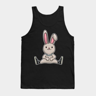 Rabbit with chucks and pearls happy easter 2021 bunny Tank Top